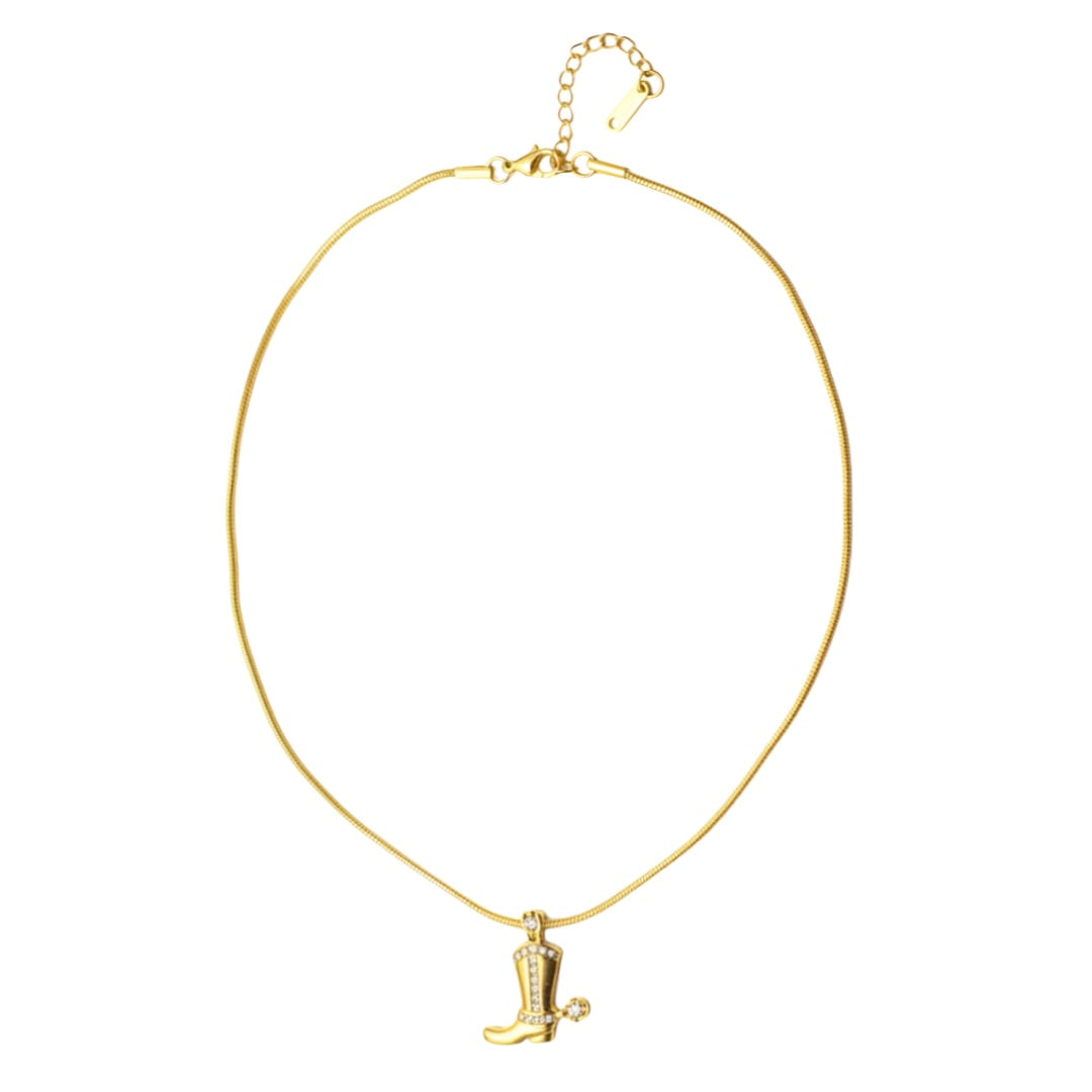 Golden Boot Necklace