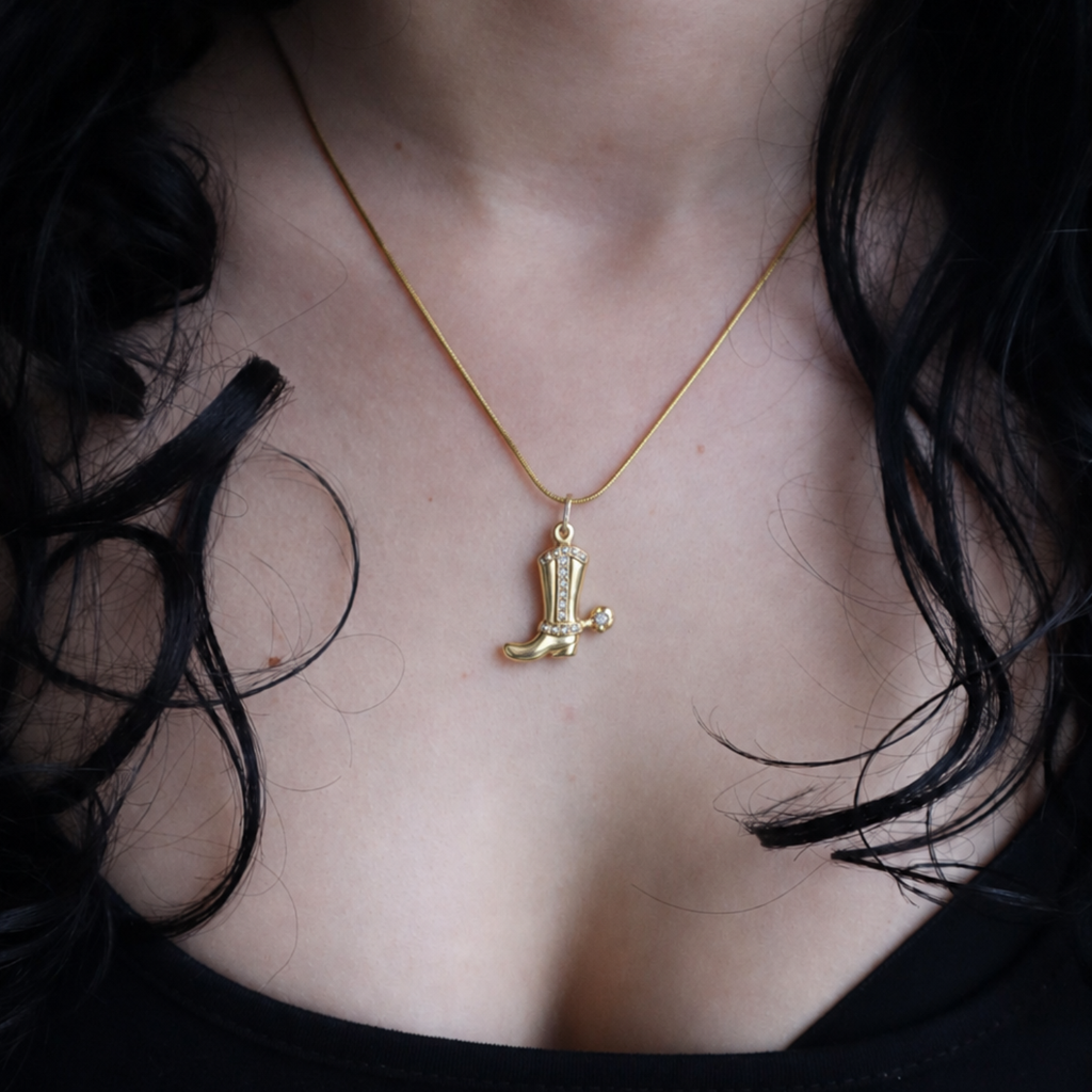 Golden Boot Necklace