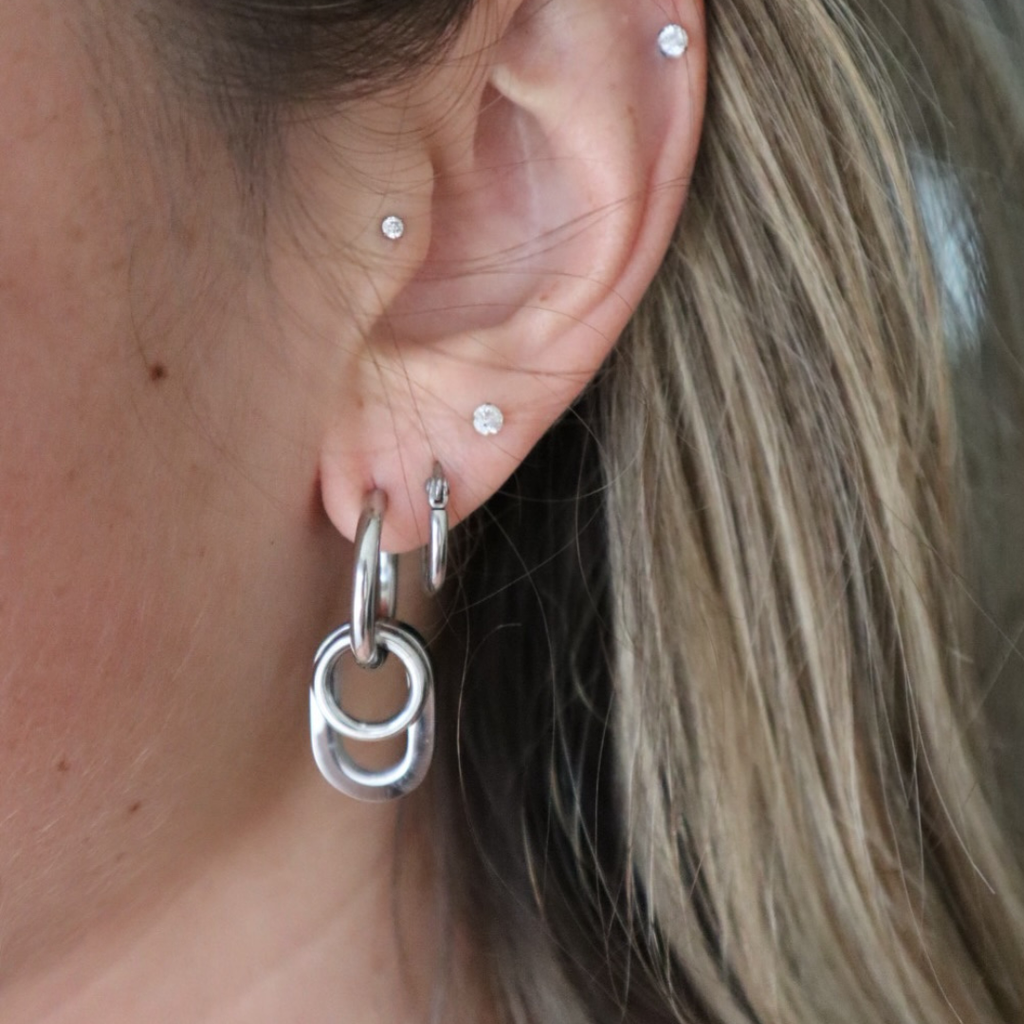 Double Link Earrings
