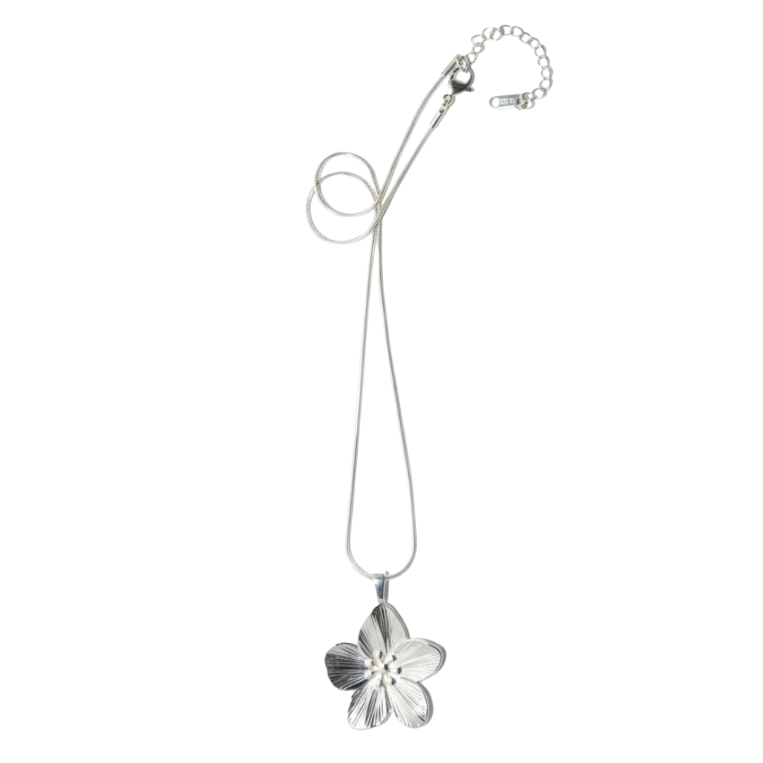 Silver Sakura Necklace