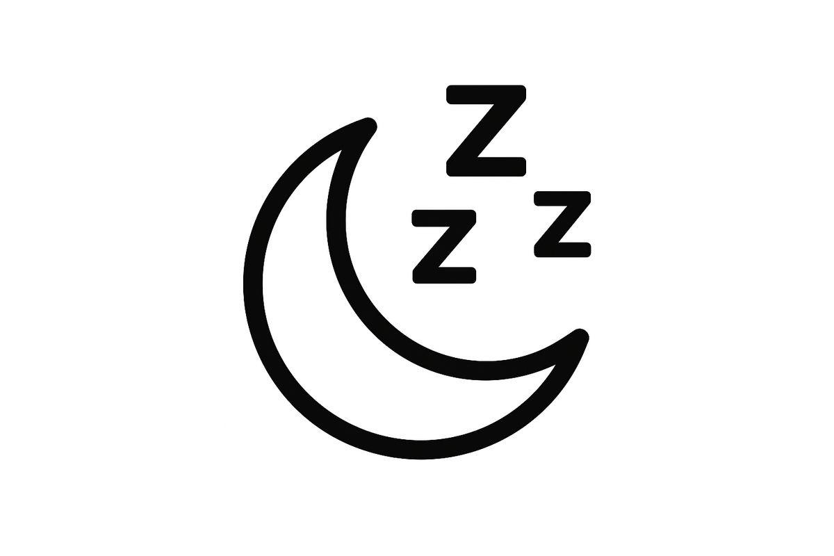 simple sleep icon black adn white