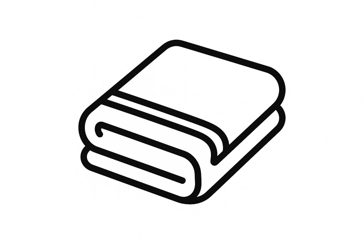 simple towel icon black and white